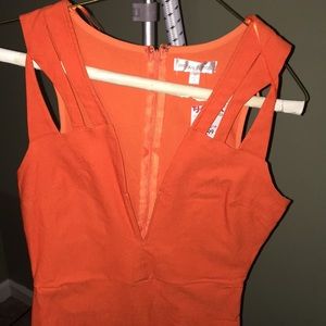 Orange bodycon dress